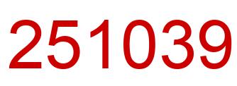 Número 251039 imagen rojo