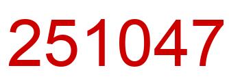 Number 251047 red image