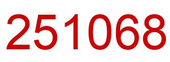 Number 251068 red image