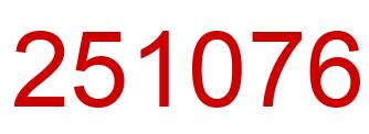 Number 251076 red image