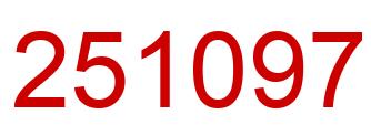 Number 251097 red image