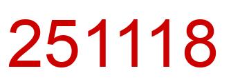 Number 251118 red image