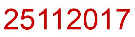 Number 25112017 red image
