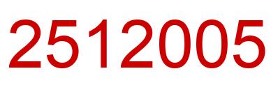 Number 2512005 red image