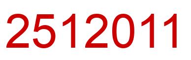 Number 2512011 red image