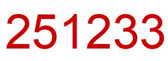 Number 251233 red image