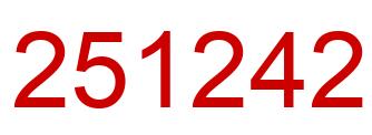 Number 251242 red image