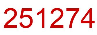 Number 251274 red image