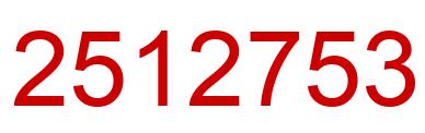 Número 2512753 imagen rojo