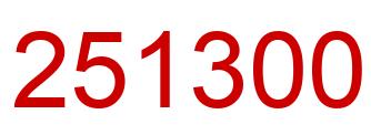 Number 251300 red image