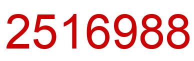 Number 2516988 red image