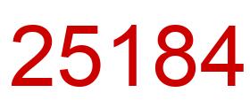 Number 25184 red image