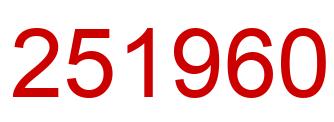 Number 251960 red image