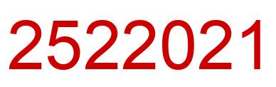Number 2522021 red image