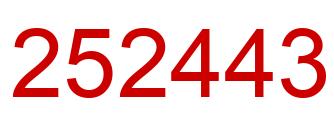 Number 252443 red image