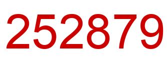 Number 252879 red image