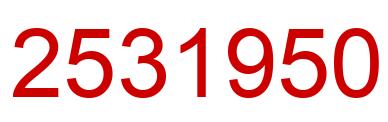 Número 2531950 imagen rojo