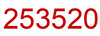 Number 253520 red image