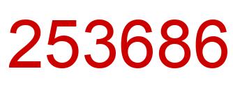 Number 253686 red image