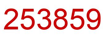 Number 253859 red image