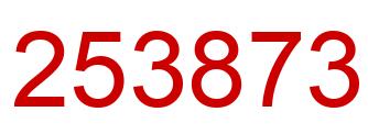 Number 253873 red image