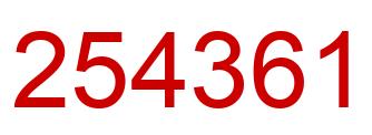 Number 254361 red image