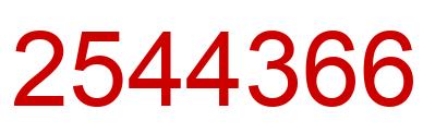 Number 2544366 red image