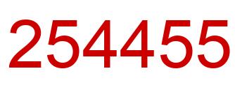 Number 254455 red image