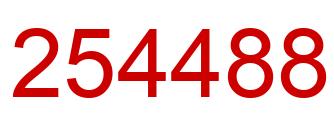 Number 254488 red image