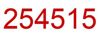 Number 254515 red image