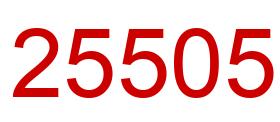 Number 25505 red image