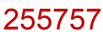 Number 255757 red image