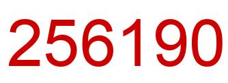Number 256190 red image