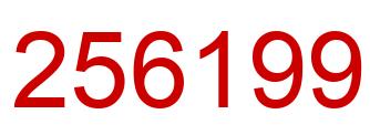 Number 256199 red image