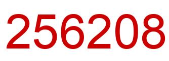 Number 256208 red image
