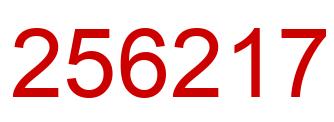 Number 256217 red image