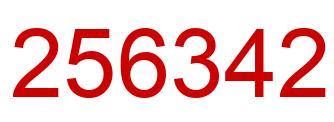 Number 256342 red image