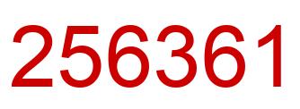 Number 256361 red image