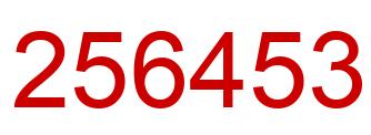 Número 256453 imagen rojo