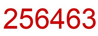 Number 256463 red image