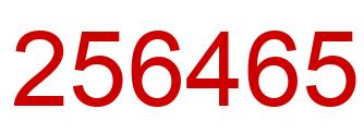 Number 256465 red image