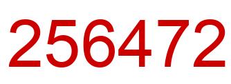 Number 256472 red image