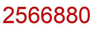 Number 2566880 red image