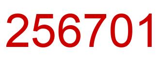 Number 256701 red image