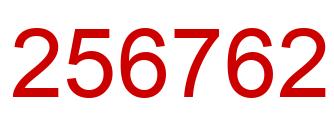 Number 256762 red image