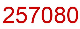Number 257080 red image