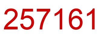 Number 257161 red image