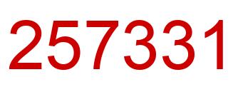 Number 257331 red image