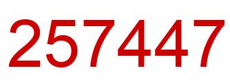 Número 257447 imagen rojo