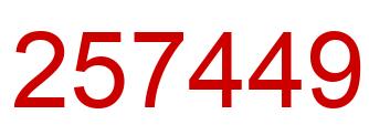 Number 257449 red image
